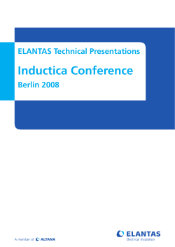 Inductica Conference ELANTAS Technical Presentations Berlin 2008