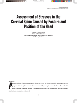 Assessment of Stresses in the Cervical Spine Caused by Posture and