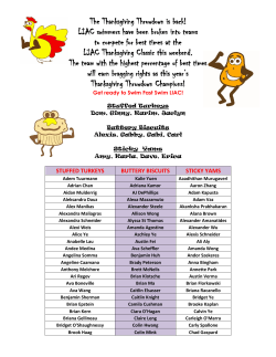 The Thanksgiving Throwdown is back!