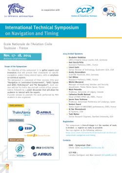 International Technical Symposium on Navigation and Timing Nov. 17- 18, 2014