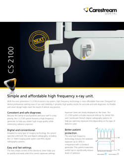 CS 2100 Simple and affordable high frequency x-ray unit.
