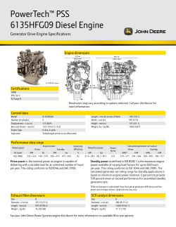 PowerTech™ PSS 6135HFG09 Diesel Engine Engine dimensions General data