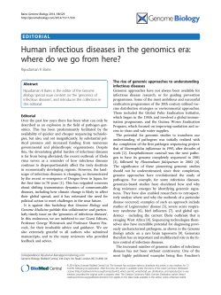 Human infectious diseases in the genomics era: Ripudaman K Bains