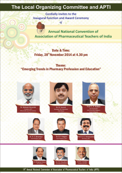 The Local Organizing Committee and APTI Annual National Convention of