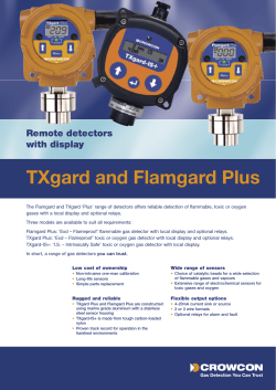TXgard and Flamgard Plus Remote detectors with display