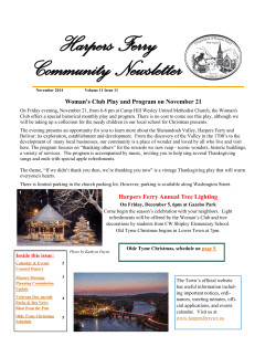 Harpers Ferry  Community Newsletter