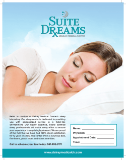 Relax in comfort at Delray Medical Center’s sleep