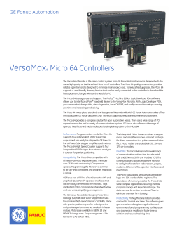 VersaMax Micro 64 Controllers GE Fanuc Automation ®