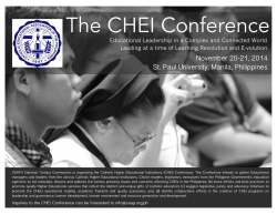 The CHEI Conference