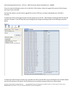 IGS ControlLogix Ethernet Error:  CIP error - 0x0F Permission...  If you are using ControlLogixs version v21.11 with IGS v7.58...