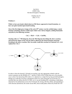 Fall 2014 CHEM 104a Advanced Inorganic Chemistry