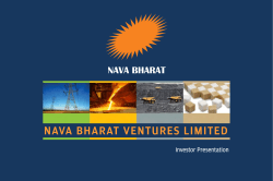 NAVA BHARAT VENTURES LIMITED Investor Presentation