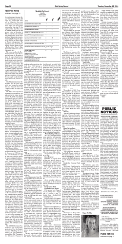 Page 14 Cold Spring Record Tuesday, November 18, 2014