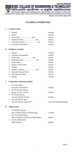 STANDING COMMITTEES