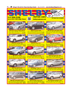 SHELBY ☛ 304-2106 MOTOR CARS