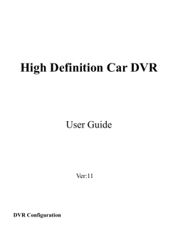 High Definition Car DVR  User Guide DVR Configuration