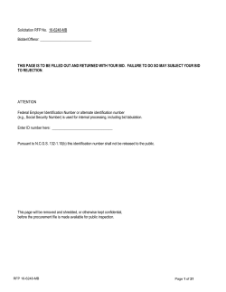 Solicitation RFP No.  16-6248-MB Bidder/Offeror: ____________________________