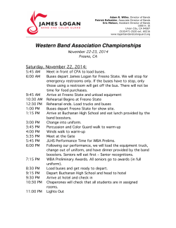 Western Band Association Championships Saturday, November 22, 2014: