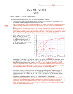 Chem 352 - Fall 2014 Quiz 3 R