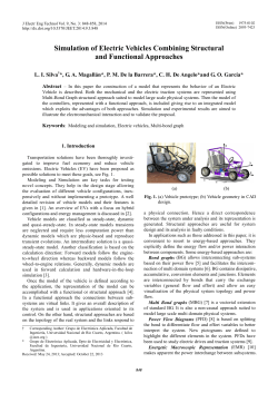 Simulation of Electric Vehicles Combining Structural and Functional Approaches L. I. Silva