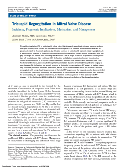 Tricuspid Regurgitation in Mitral Valve Disease