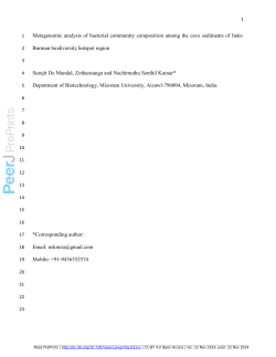 Metagenomic analysis of bacterial community composition  among the cave ... Burman biodiversity hotspot region