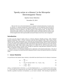 ‘Spooky action at a distance’ in the Micropolar Electromagnetic Theory