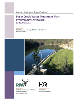 A P R Basin Creek Water Treatment Plant