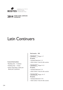 Latin Continuers 2014