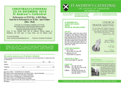 St Andrew&rsquo;S CAthedrAl ChurCh prayer MeeTinG