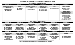 59 ANNUAL DAY CELEBRATIONS: DISPERSAL PLAN OLD BLOCK : GROUND FLOOR