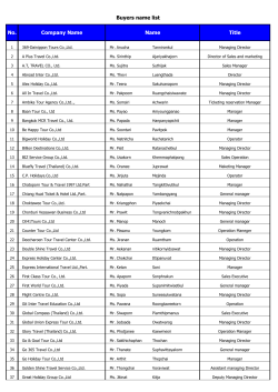 1 369-Dainippon Tours Co.,Ltd. Mr. Anucha Tannirankul