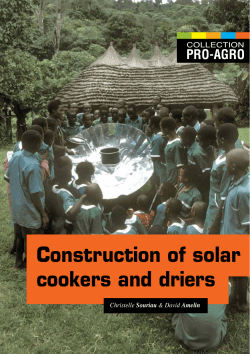 Construction of solar cookers and driers PRO-AGRO COLLECTION