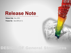 Release Note DESIGN OF General Structures