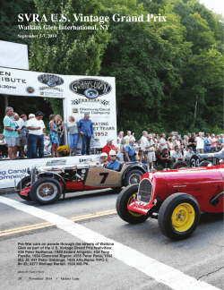 SVRA U.S. Vintage Grand Prix Watkins Glen International, NY September 5-7, 2014