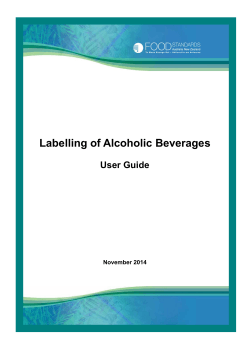 Labelling of Alcoholic Beverages User Guide November 2014