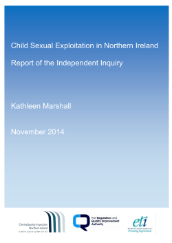 Child Sexual Exploitation in Northern Ireland Report of the Independent Inquiry