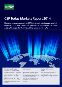 Report title liscient temporercia dus CSP Today Markets Report 2014