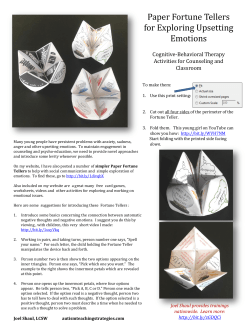 Paper Fortune Tellers for Exploring Upsetting Emotions