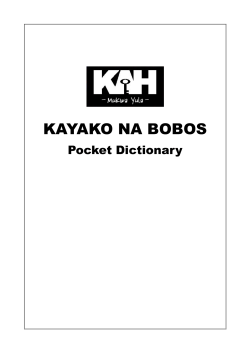 KAYAKO NA BOBOS Pocket Dictionary