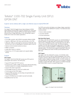 Tellabs 1100-702 Single Family Unit (SFU) GPON ONT