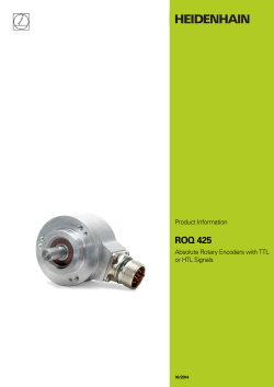ROQ 425 Product Information Absolute Rotary Encoders with TTL or HTL Signals