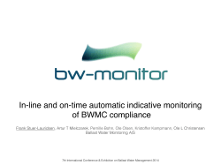 In-line and on-time automatic indicative monitoring! of BWMC compliance! Ole L Christensen!