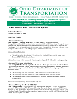 ODOT District Two Construction Update