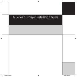 G Series CD Player Installation Guide 12/9/03, 2:26:27 pm