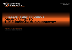 Present your Product or/and act(s) to the euroPean music industry