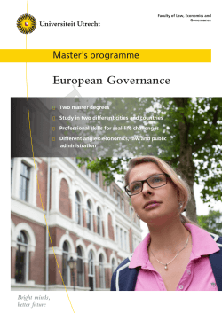 DRAFT European Governance Master's programme