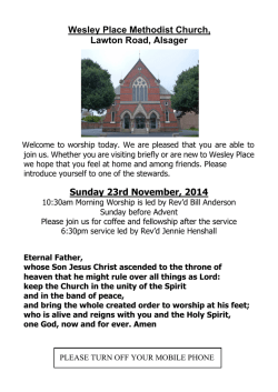 Wesley Place Methodist Church, Lawton Road, Alsager