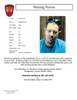 Missing Person  NIC #: M10230732