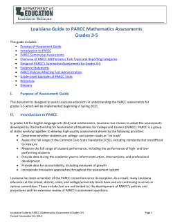 Louisiana Guide to PARCC Mathematics Assessments Grades 3-5